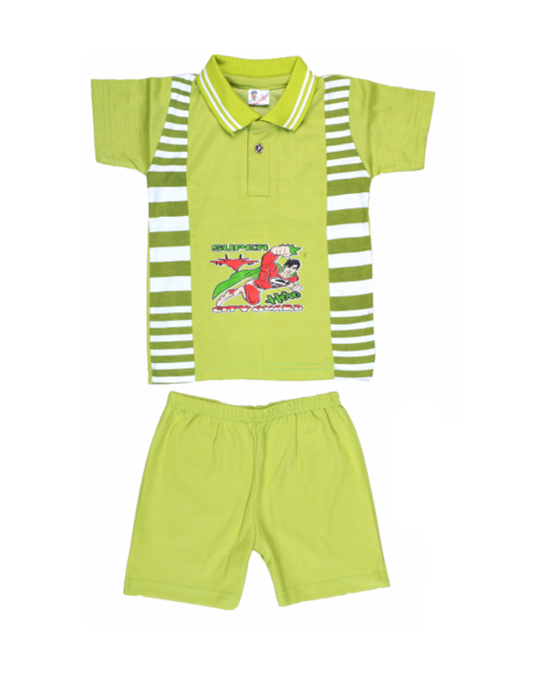 Baby Boys Striped Polo T-Shirts | Pack of 5 | Cartoon Printed Cotton Combo