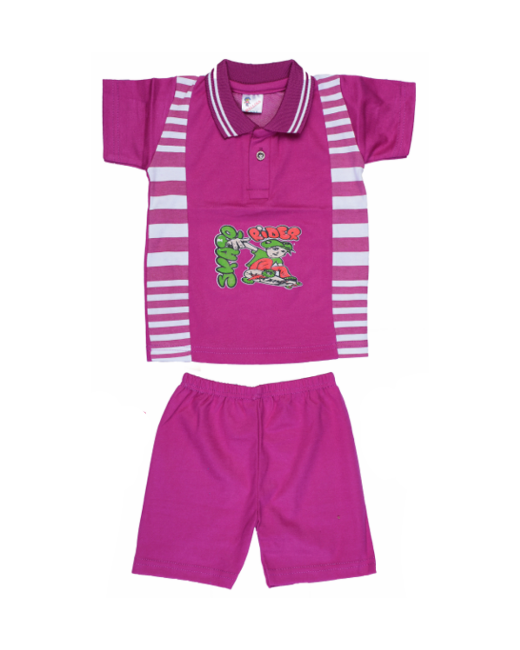 Baby Boys Striped Polo T-Shirts | Pack of 5 | Cartoon Printed Cotton Combo