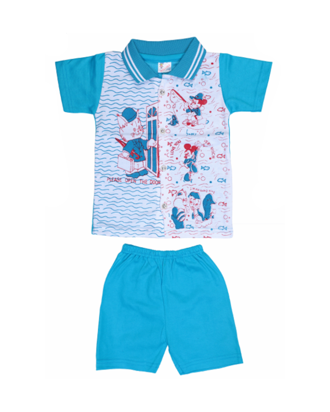 Baby Boys & Girls Cartoon Printed Polo T-Shirts | Pack of 5 | Soft Cotton Combo