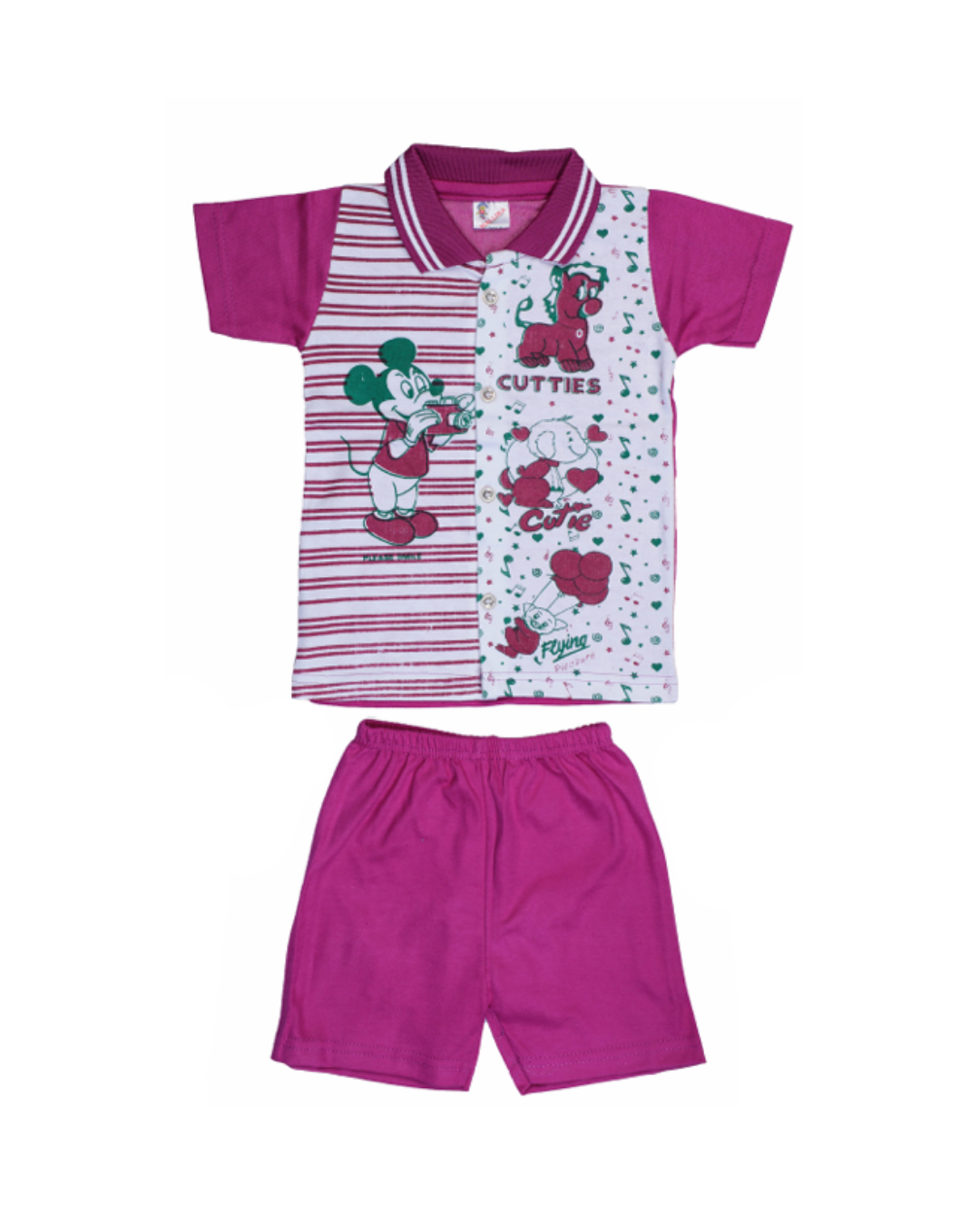 Baby Boys & Girls Cartoon Printed Polo T-Shirts | Pack of 5 | Soft Cotton Combo