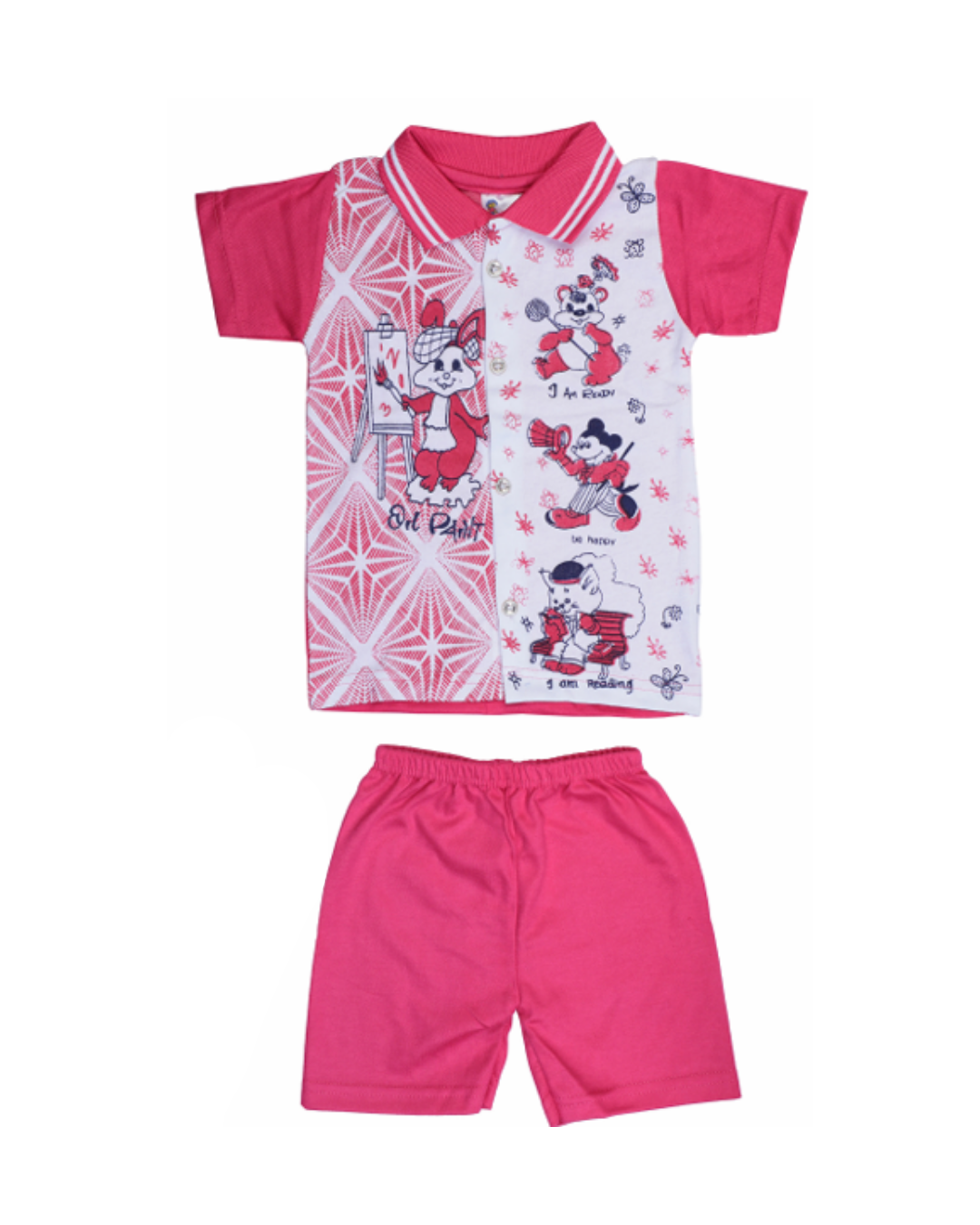 Baby Boys & Girls Cartoon Printed Polo T-Shirts | Pack of 5 | Soft Cotton Combo