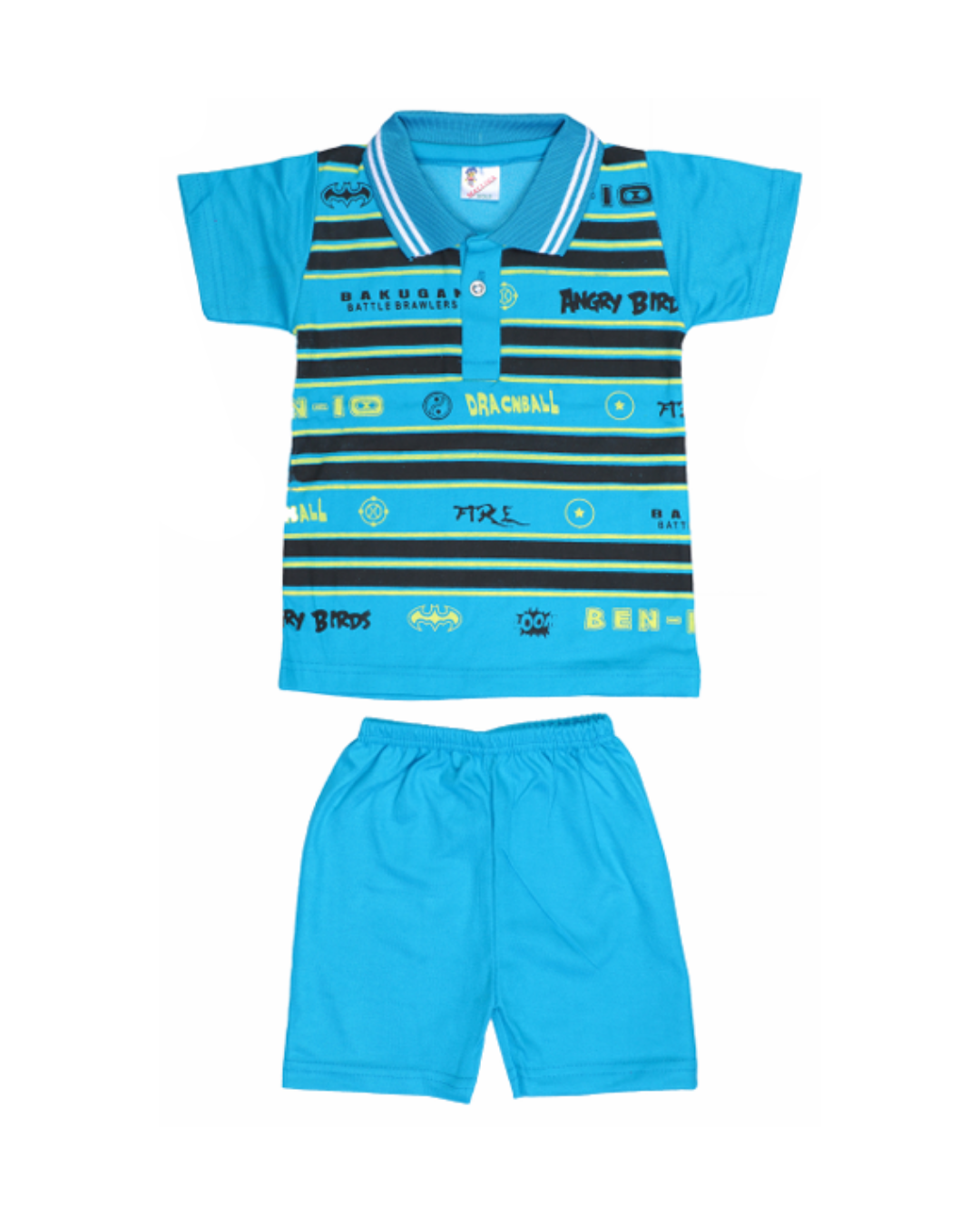 Boys Printed Polo T-Shirts | Pack of 5 | Cartoon Graphic Combo