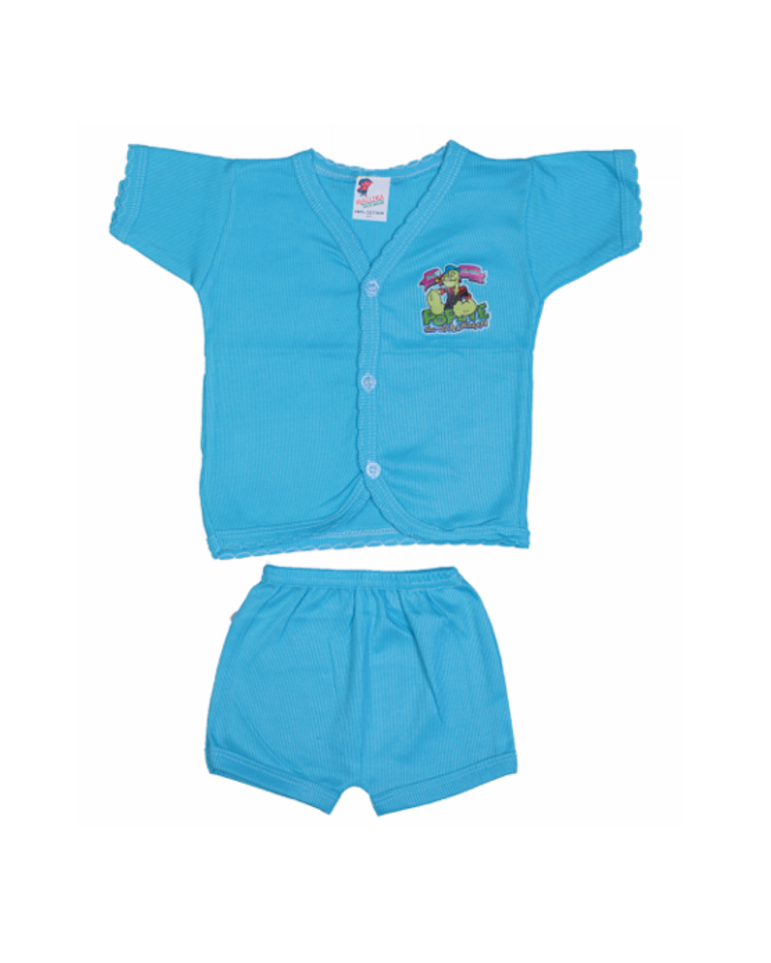 Cotton Front-Open Baby Shirts | Short Sleeve | Cartoon Print