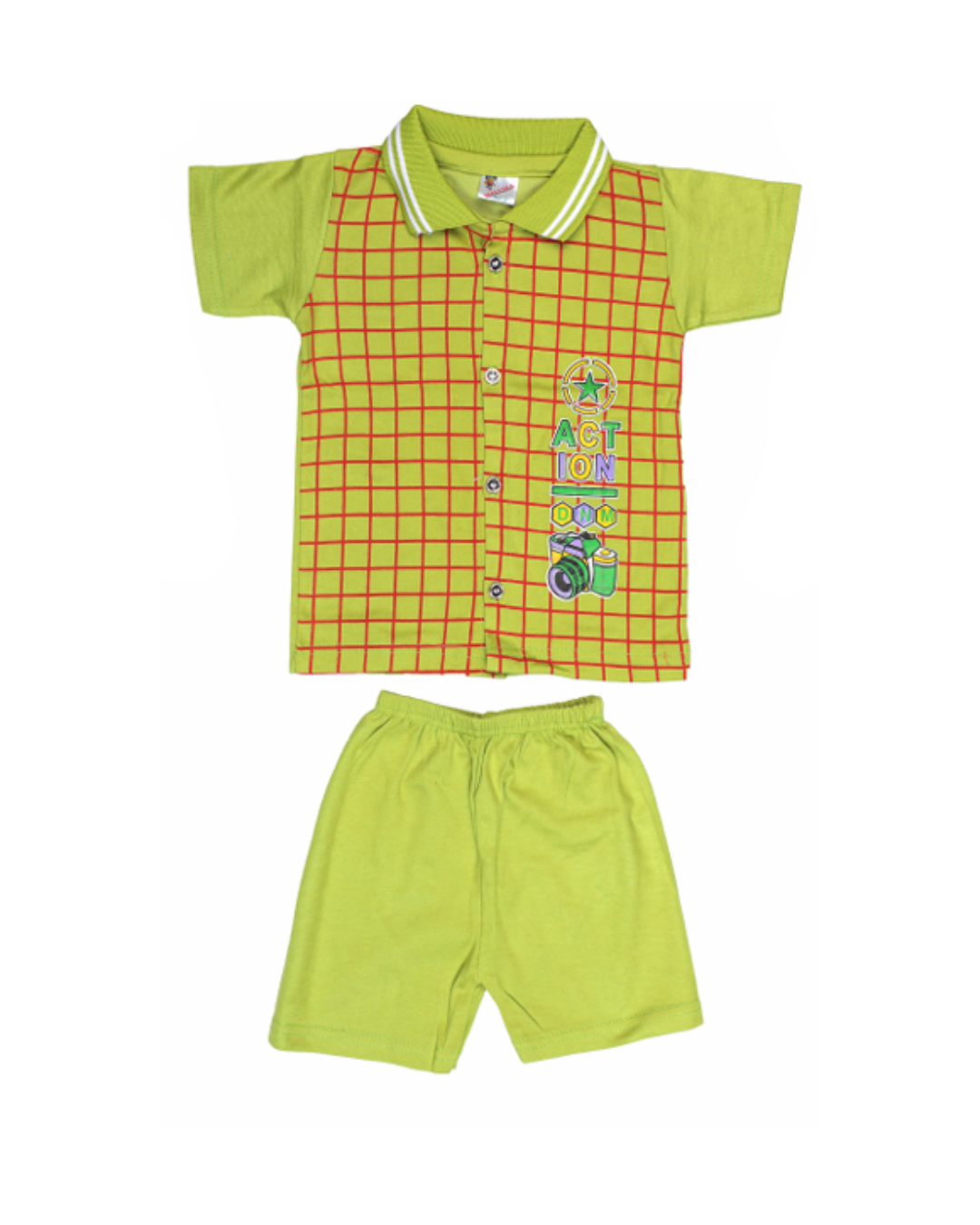 Boys Grid Pattern Polo T-Shirts | Pack of 5 | Fun Printed Designs