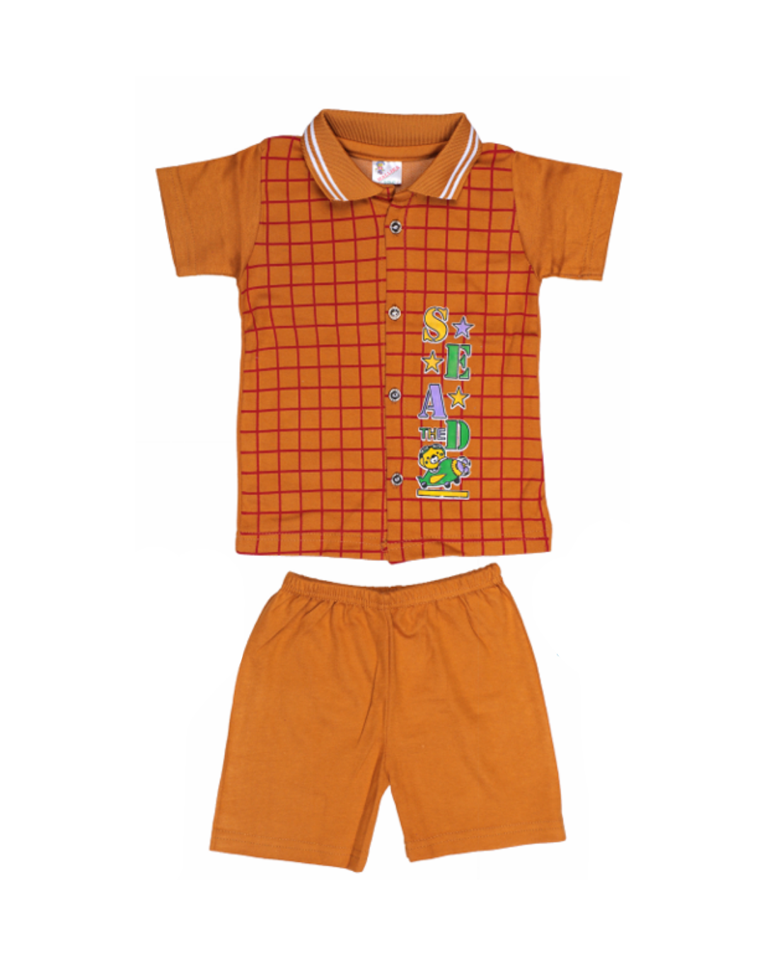 Boys Grid Pattern Polo T-Shirts | Pack of 5 | Fun Printed Designs