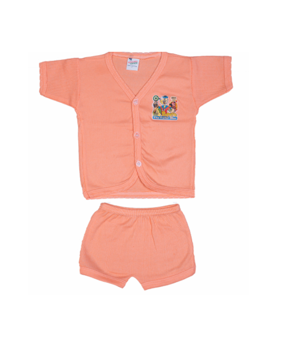 Cotton Front-Open Baby Shirts | Short Sleeve | Cartoon Print