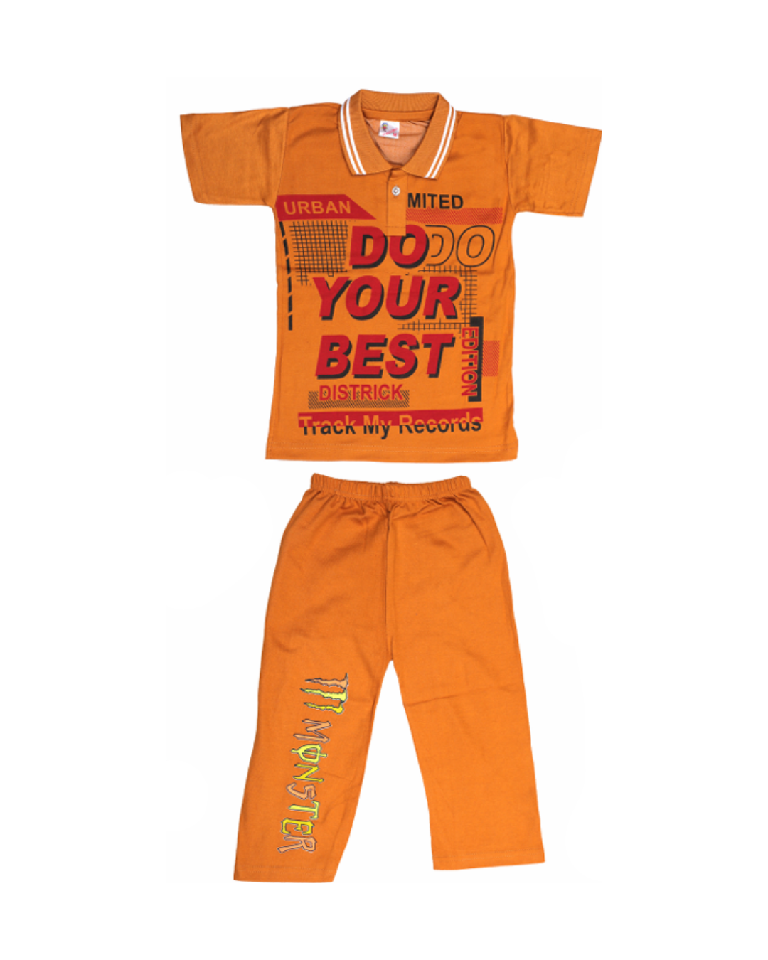 Boys Polo Neck Graphic Tees | Pack of 5 | NASA & Motivational Prints