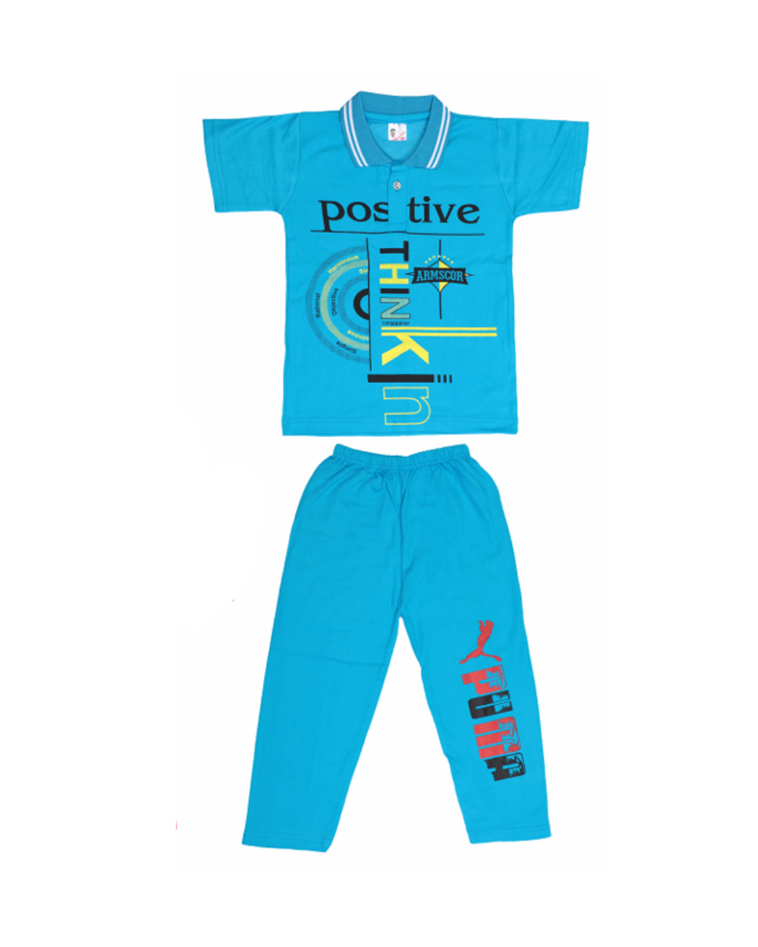 Boys Polo Neck Graphic Tees | Pack of 5 | NASA & Motivational Prints