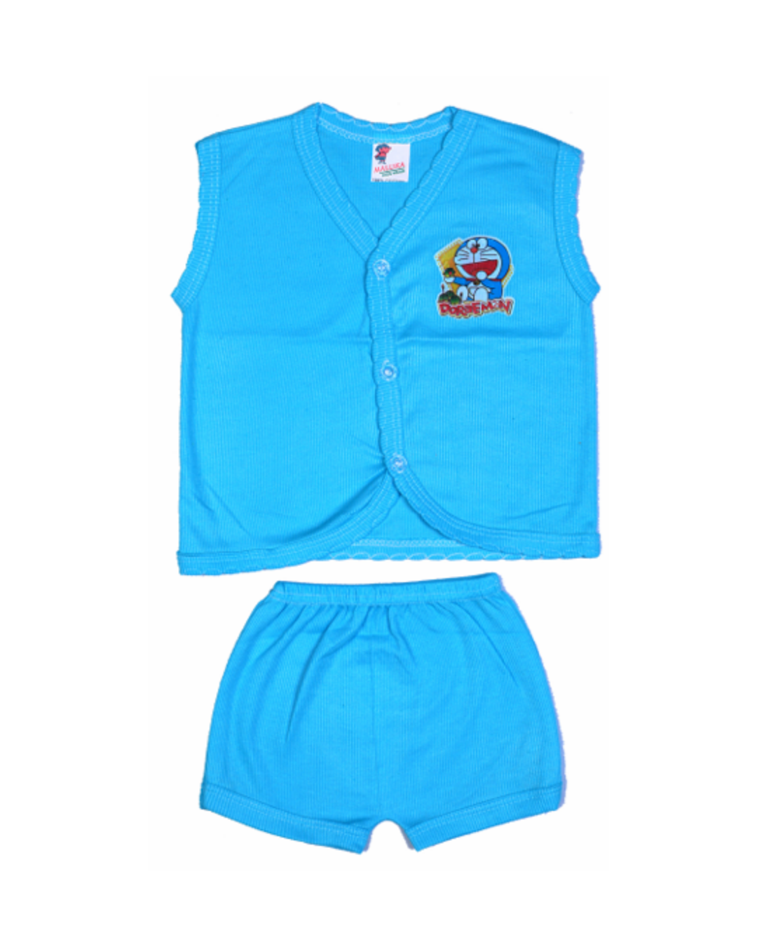 Sleeveless Cotton Baby Vests | Front-Open | Cartoon Print
