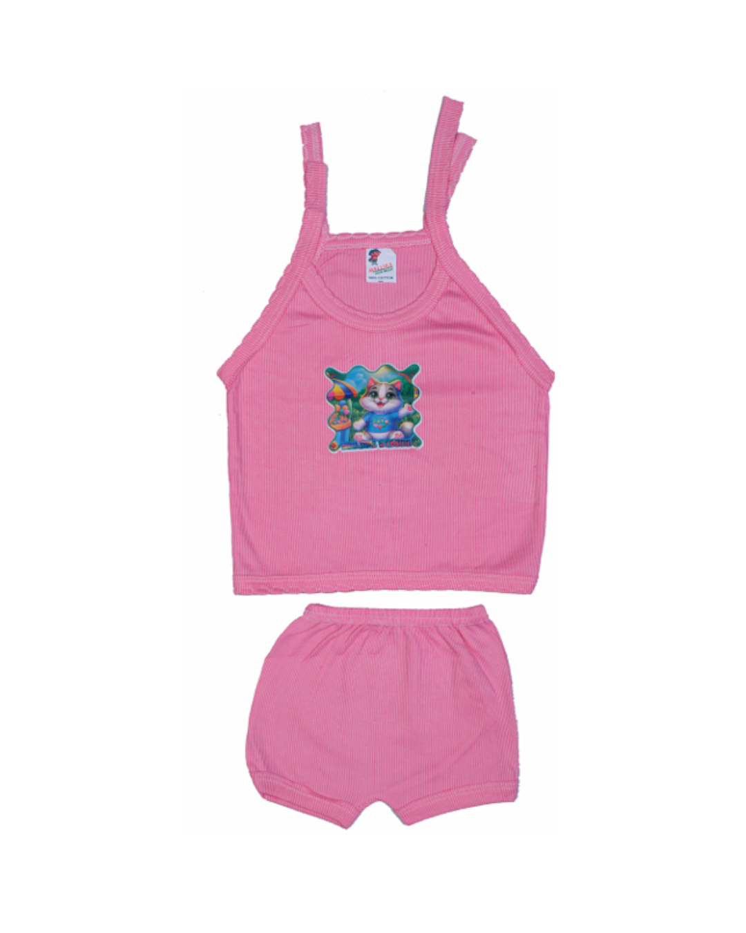 Cotton Baby Spaghetti Vests | Cartoon Print | Sleeveless Innerwear