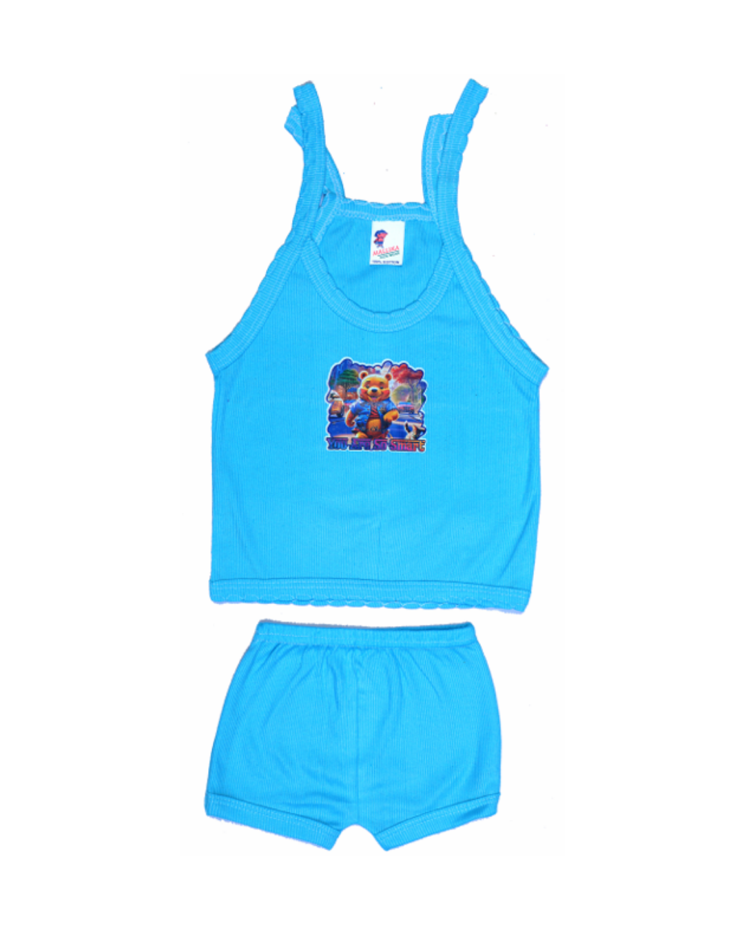 Cotton Baby Spaghetti Vests | Cartoon Print | Sleeveless Innerwear