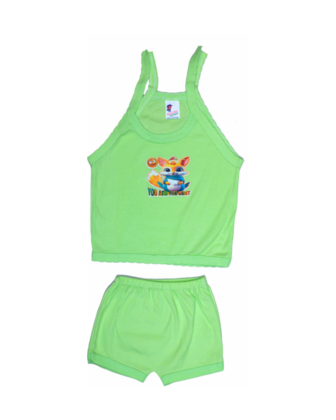 Cotton Baby Spaghetti Vests | Cartoon Print | Sleeveless Innerwear