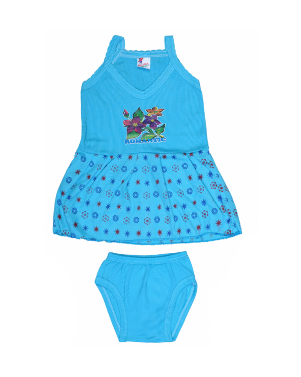 Baby Girl Cotton Frock Tops | Sleeveless | Printed & Flared
