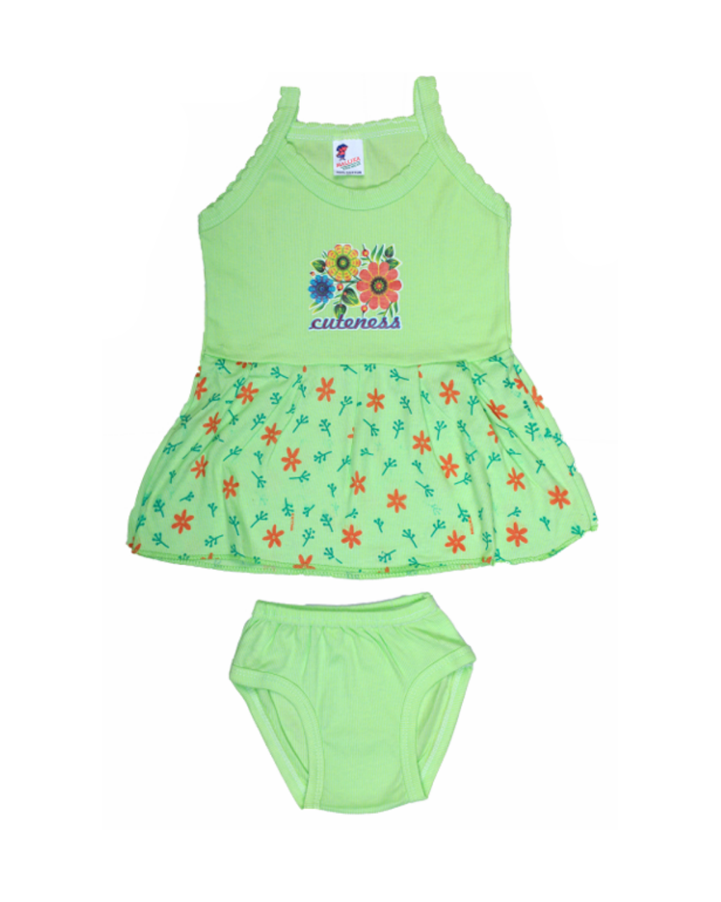 Baby Girl Cotton Frock Tops | Sleeveless | Printed & Flared