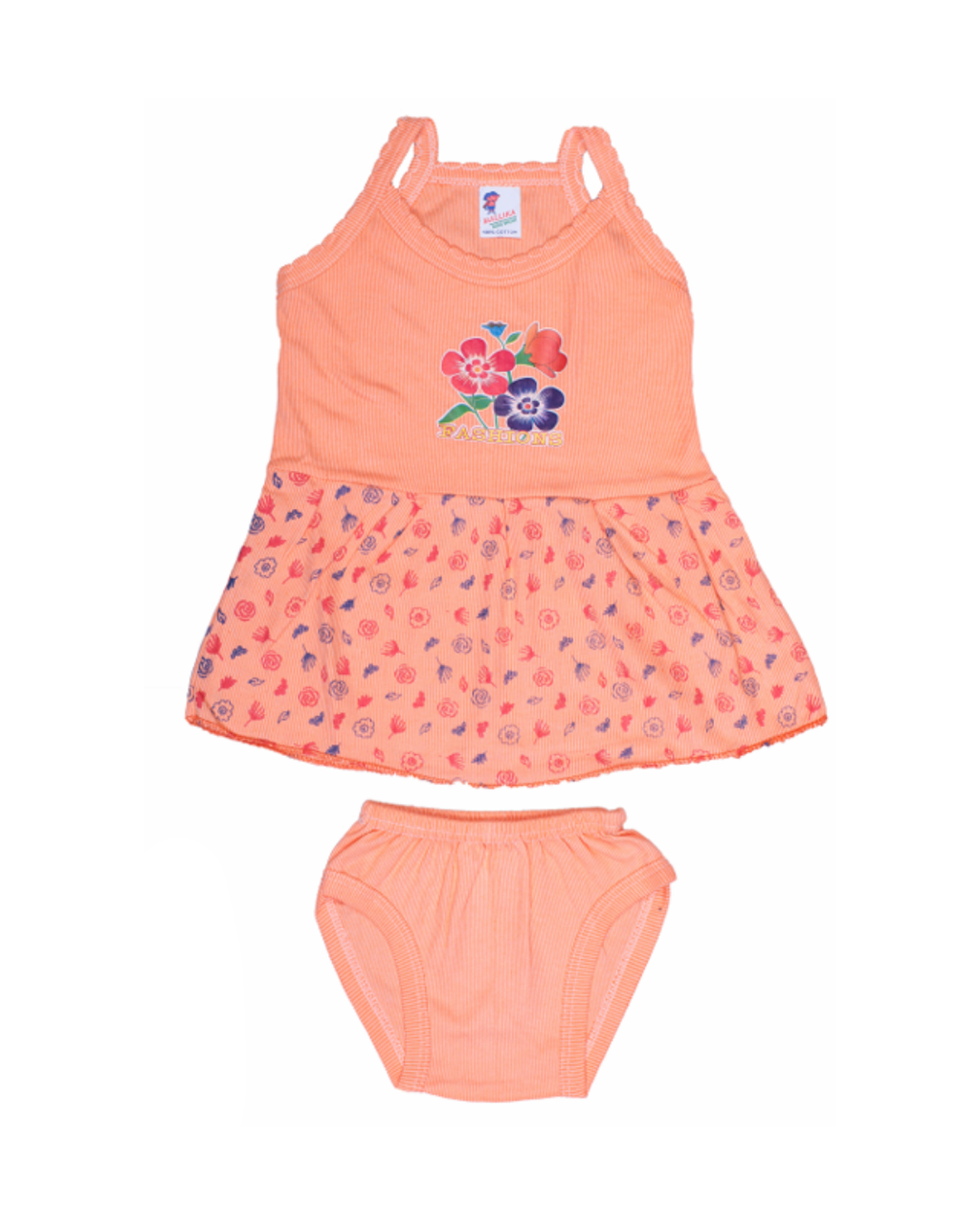 Baby Girl Cotton Frock Tops | Sleeveless | Printed & Flared
