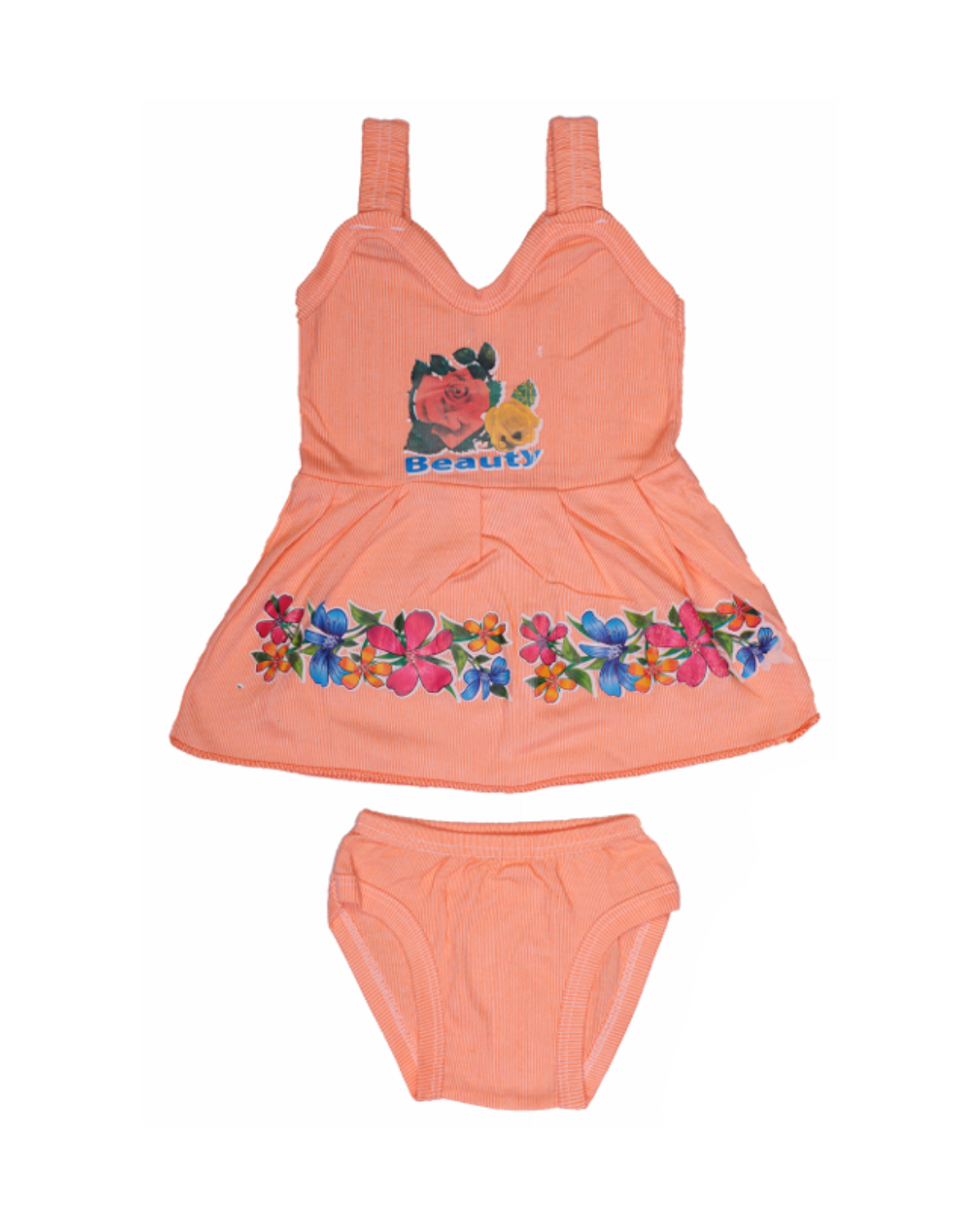 Baby Girl Cotton Frocks | Sleeveless | Floral Printed