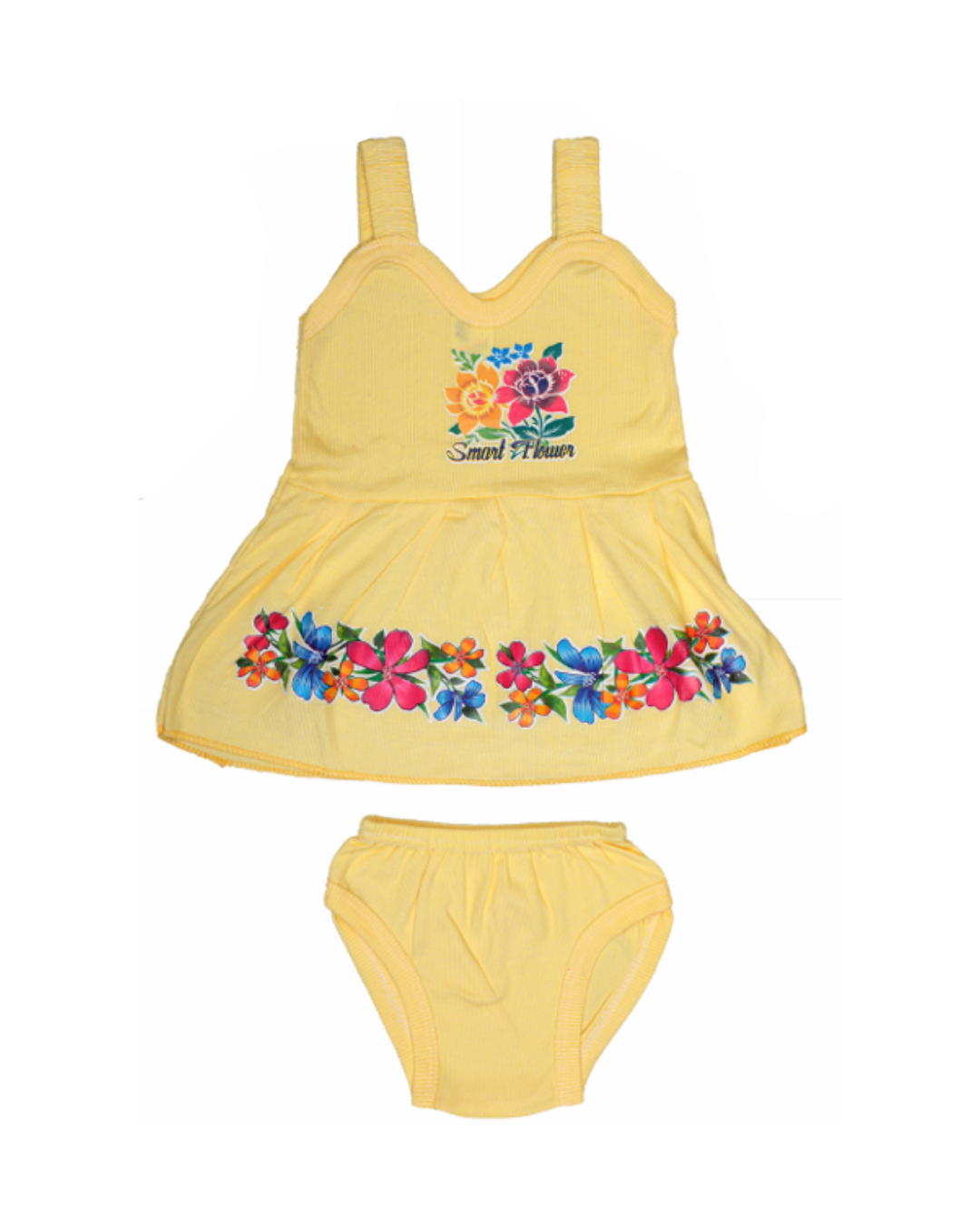 Baby Girl Cotton Frocks | Sleeveless | Floral Printed