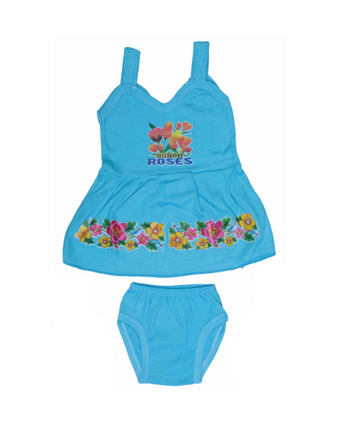 Baby Girl Cotton Frocks | Sleeveless | Floral Printed