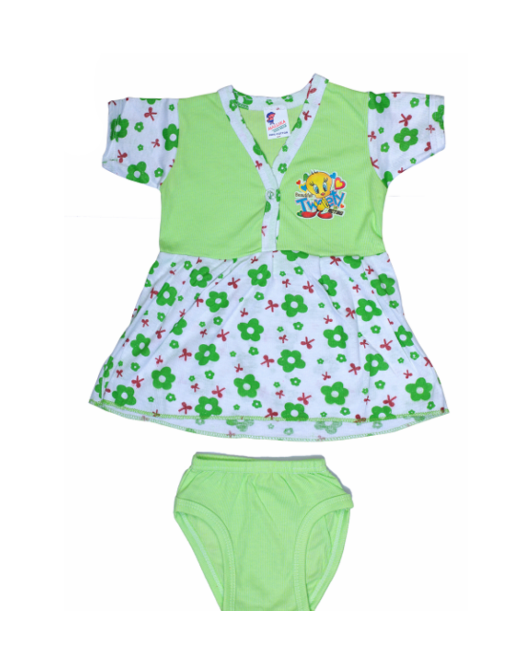 Baby Girl Cotton Frocks | Half-Sleeve | Front-Open | Printed