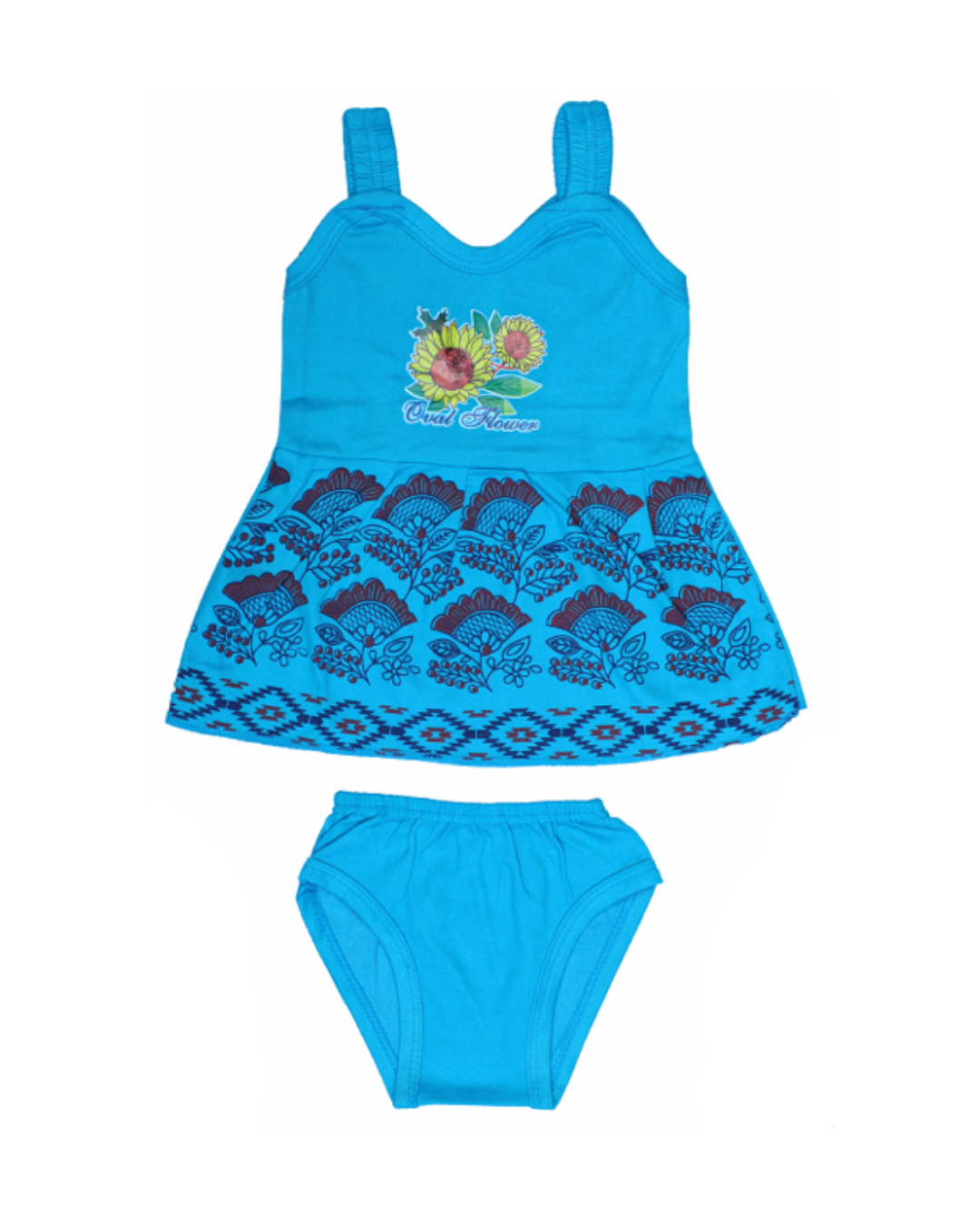 Baby Girl Frock Style Cotton Vests | Pack of 5 | Floral Printed