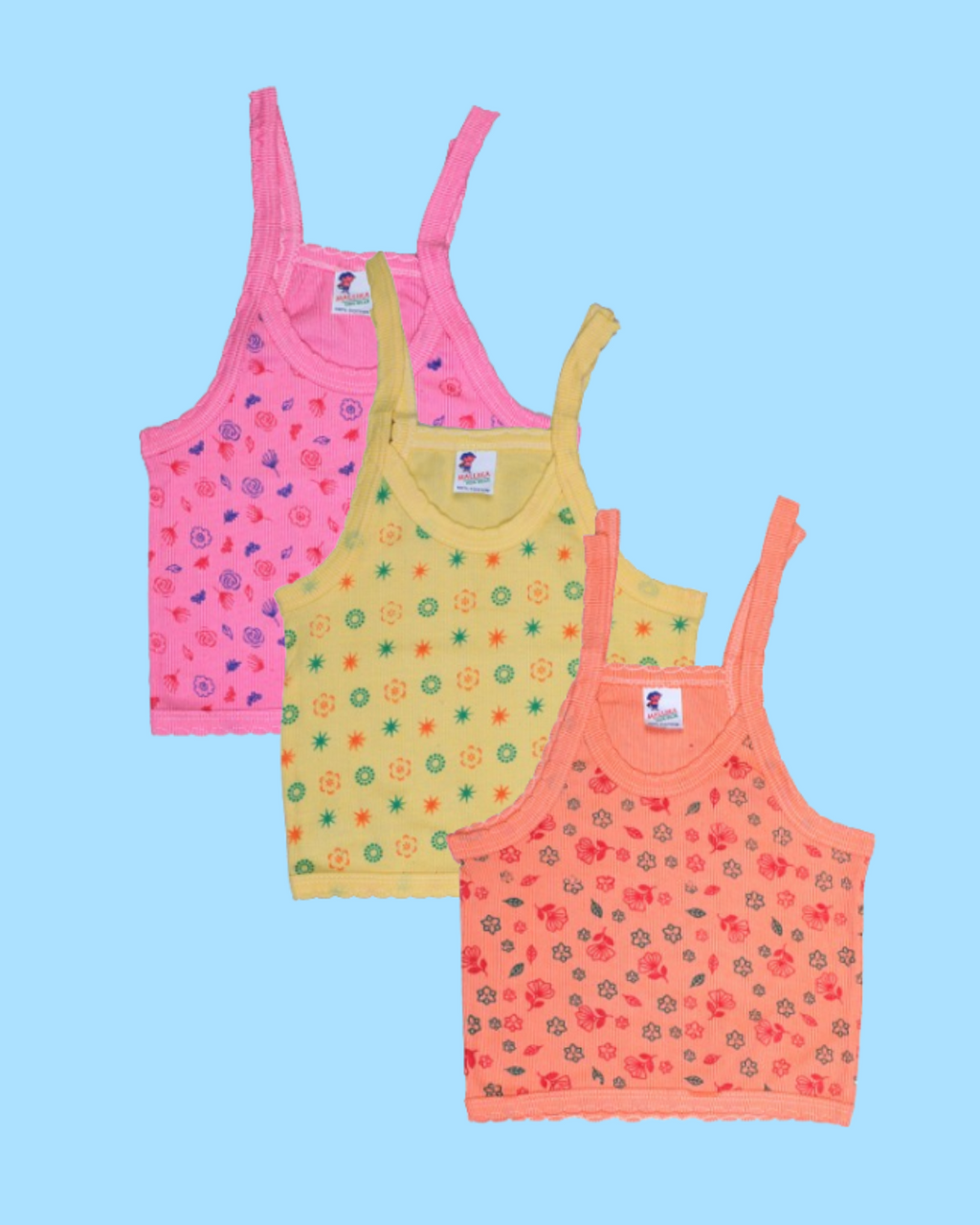Baby Spaghetti Cotton Vests | Printed | Sleeveless Innerwear
