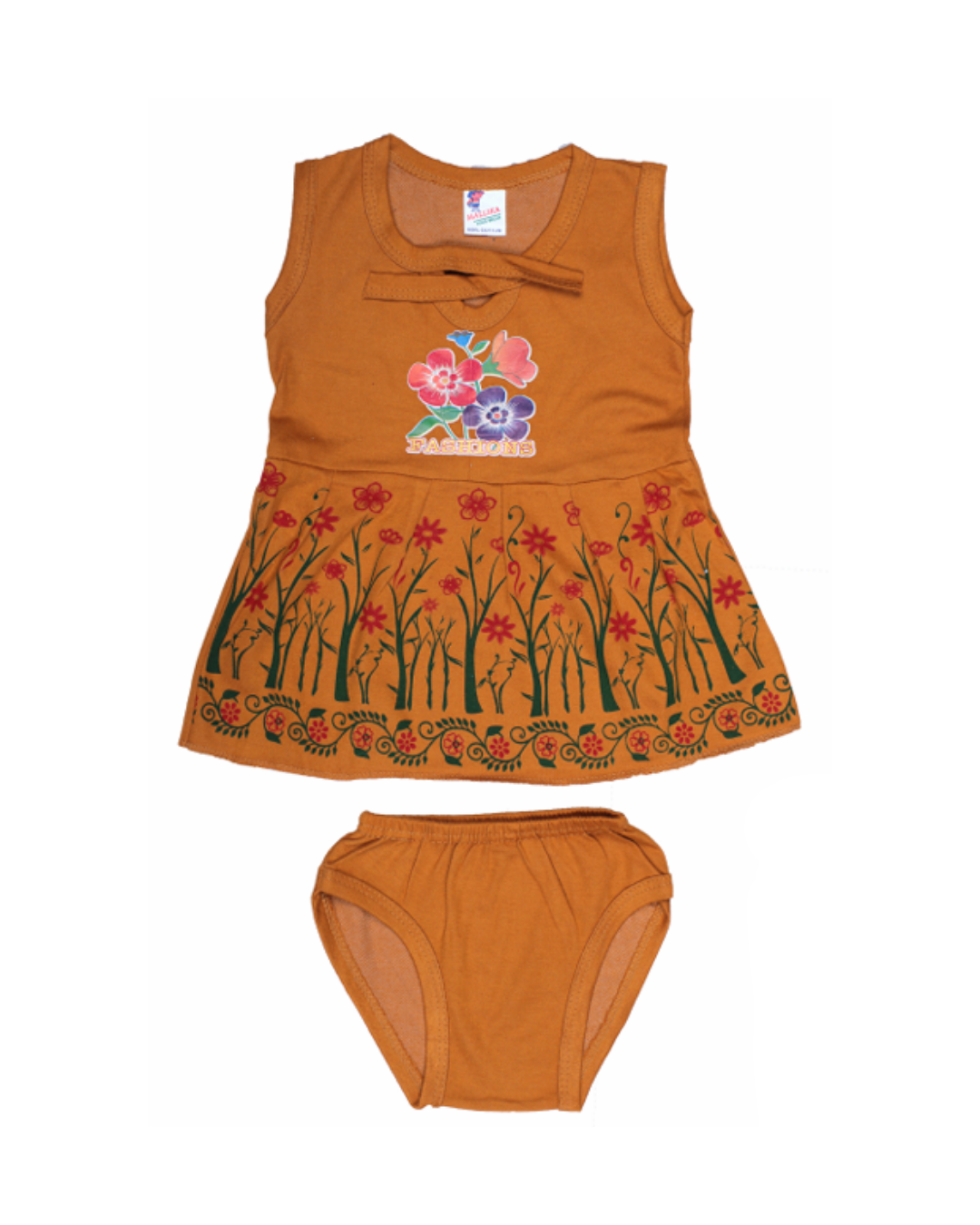 Baby Girl Frock Style Cotton Vests | Pack of 5 | Floral Printed Combo