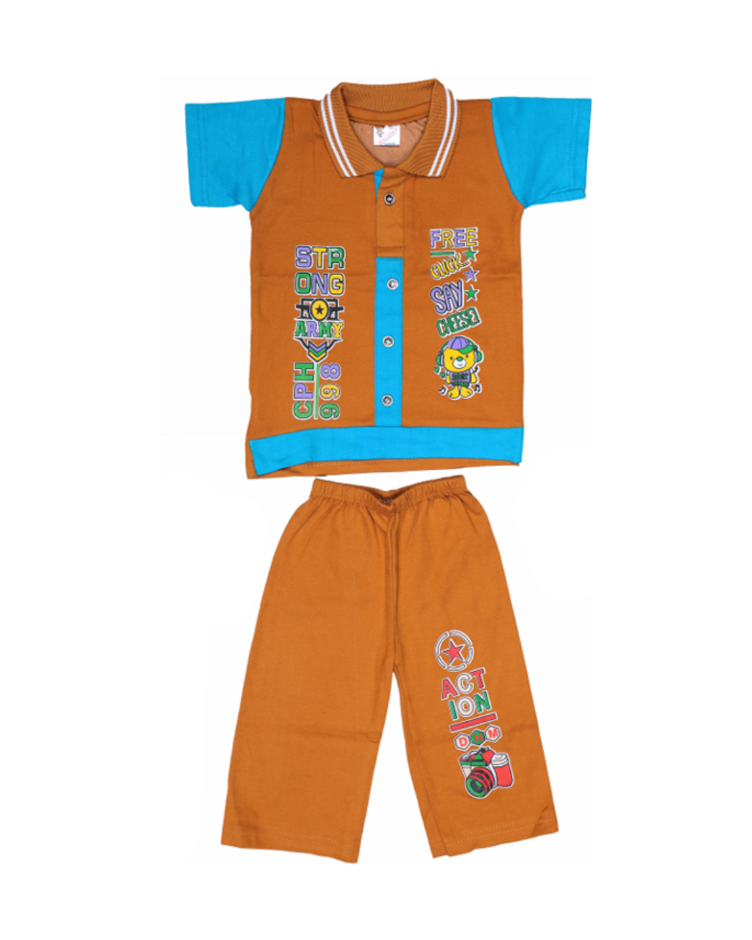 Baby Boys Printed Button Collar Shirts | Pack of 5 | Cotton Casual Wear