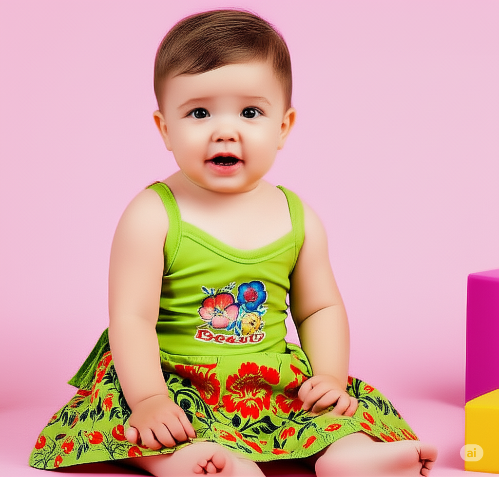 Baby Girl Frock Style Vests | Cotton | Printed Designs