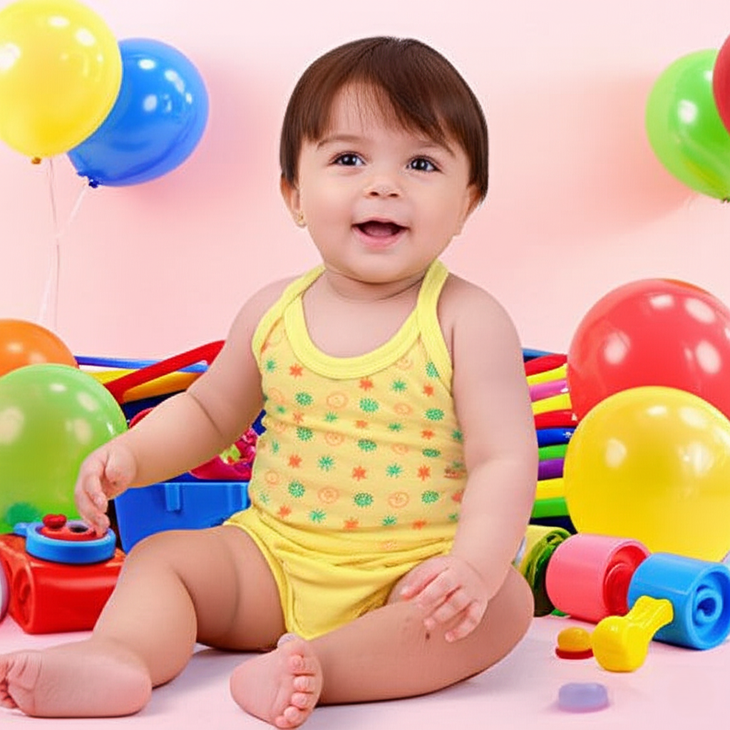 Baby Girl Cotton Vests | Sleeveless | Printed Designs